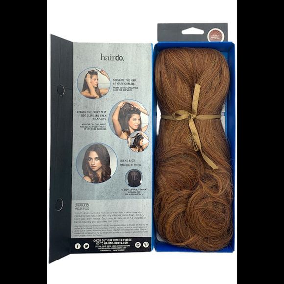 Hairdo 16in Grand Extension 3/4 Cap Clip-in Extension Glazed Fire